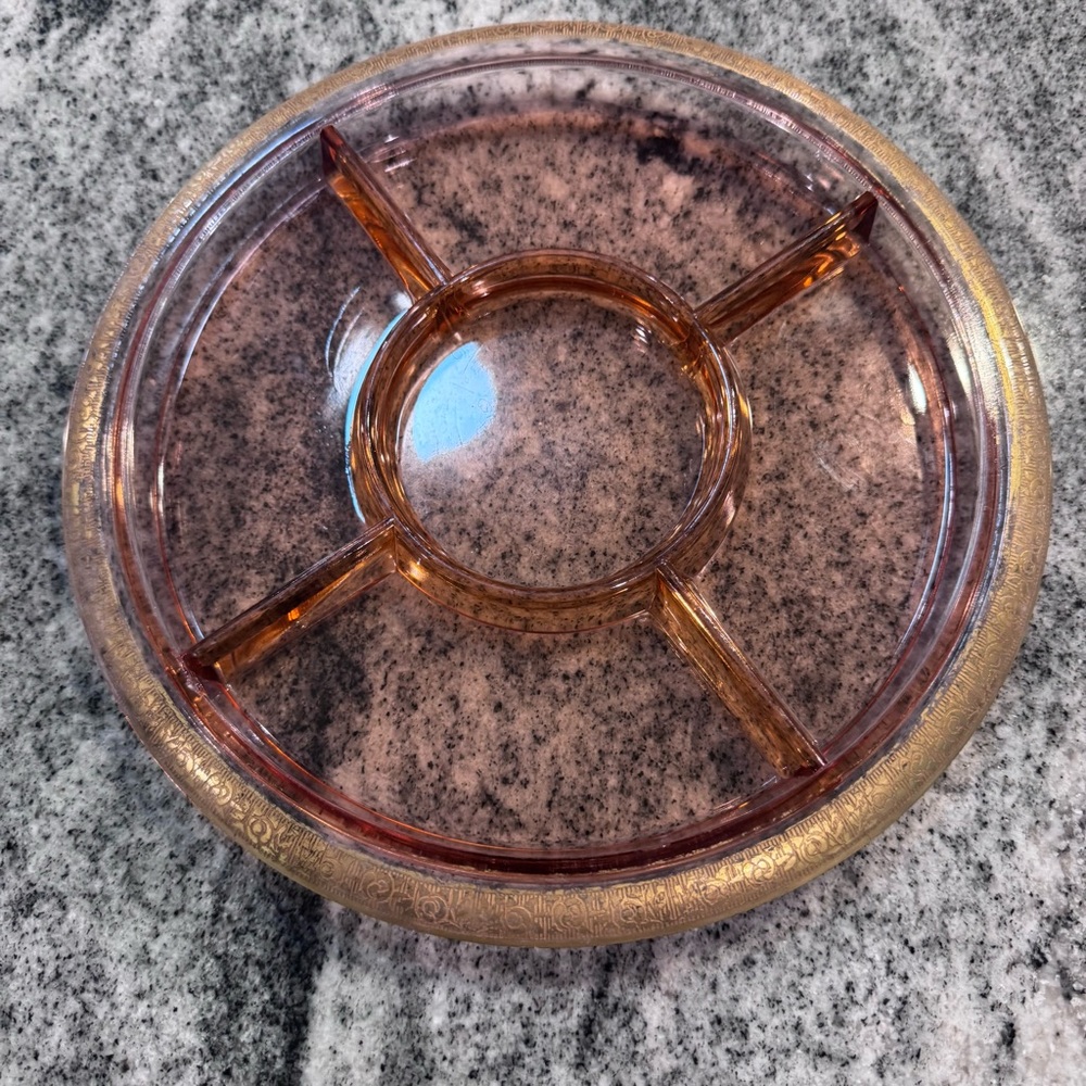 Tiffin Divided Pink Relish Dish